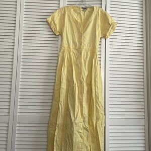 Butter yellow milk maid dress